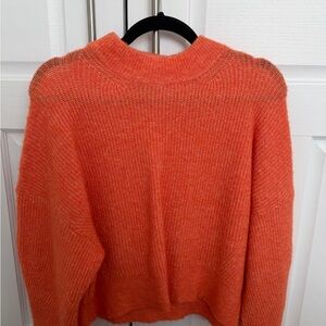 Vibrant Orange Women's Crew Neck Sweater